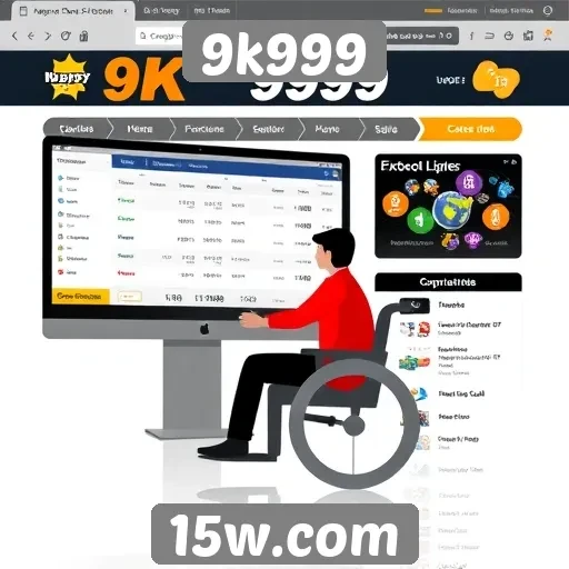 Acessibilidade e interface do site 9k999 analisadas